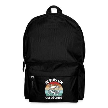 Je Suis Un Papy Qui Déchire Cadeau Grand-père - Sac à dos - noir - Devant