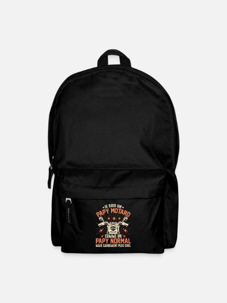 Je Suis Un Papy Motard Très Cool - Sac à dos - noir