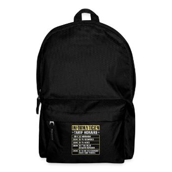 Tarif Horaire D'un Informaticien - Sac à dos - noir - Devant