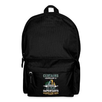 Papa Chasseur Chasser Cadeau Fête Des Pères Cool - Sac à dos - noir - Devant