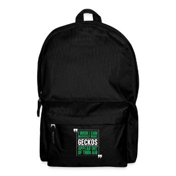 Gecke Echse Reptil Eidechse Lizard - Rucksack - Schwarz - Vorne