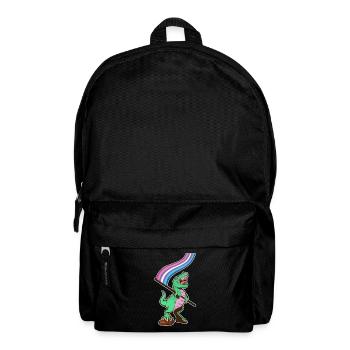 LGBTQ-Flagge - Dinosaurierbär - Rucksack - Schwarz - Vorne