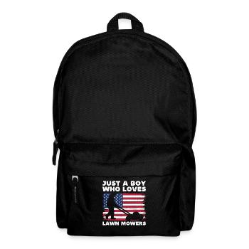 Just a boy who loves lawn mowers - Backpack - black - Front