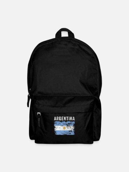 Argentina Flag Distressed Argentine Flag - Backpack - black