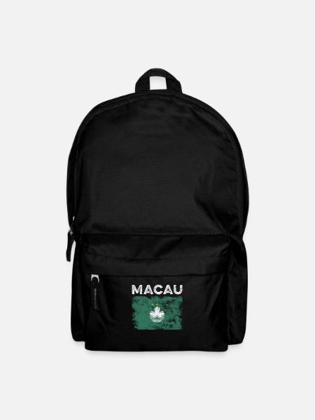 Drapeau de Macao en détresse - Drapeau macanais - Sac à dos - noir