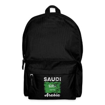 Drapeau de l’Arabie saoudite Drapeau saoudien en détresse - Sac à dos - noir - Devant