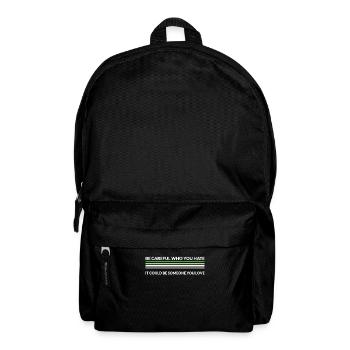 Vorsicht Wer Hasst - LGBTQ Aromantic - Rucksack - Schwarz - Vorne