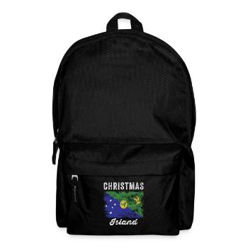 Christmas Island Flag Distressed - Backpack - black - Front