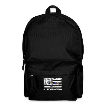 Running the country is like riding a bike, funny - Backpack - black - Front