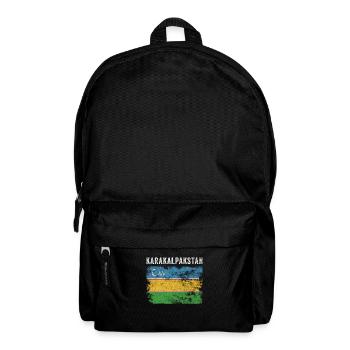 Karakalpakstan Flag Distressed - Backpack - black - Front