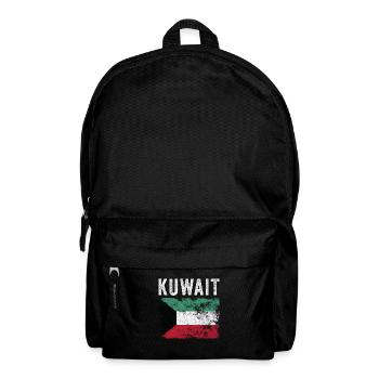 Kuwait Flag Distressed - Kuwaitische Flagge - Rucksack - Schwarz - Vorne