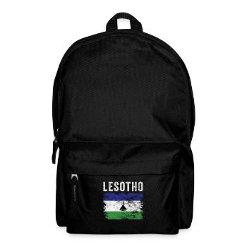 Lesotho Flag Distressed - Basotho Flag - Rucksack - Schwarz - Vorne