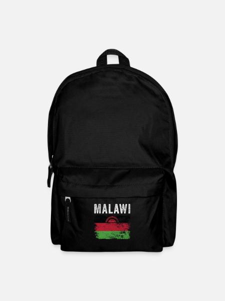Malawi Flag Distressed - Malawian Flag - Backpack - black