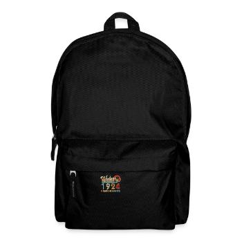 Vintage Year 1924 Anniversary 99 Years Gift Idea - Backpack - black - Front