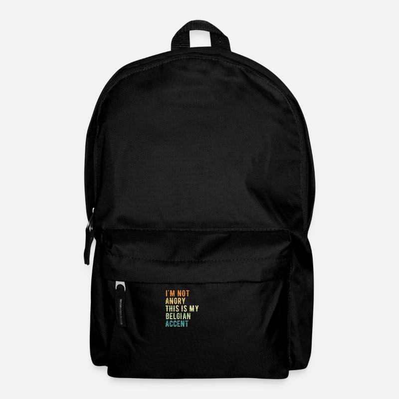 Je ne suis pas méchant, mon accent belge - Sac à dos - noir