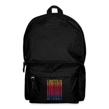 Retro Nostalgisch USA Stadt - Regenbogen Lincoln - Rucksack - Schwarz - Vorne