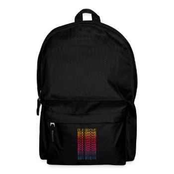 Retro Nostalgisch USA Stadt - Regenbogen Elk Grove - Rucksack - Schwarz - Vorne