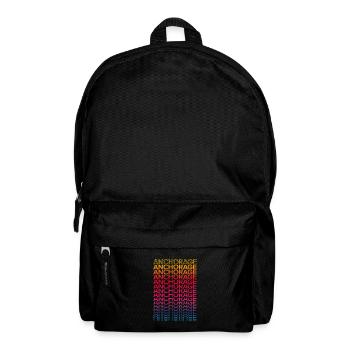 Retro Nostalgic USA City - Rainbow Anchorage - Backpack - black - Front