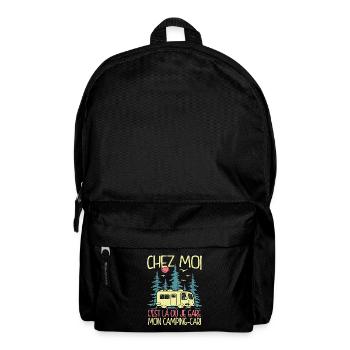 Chez Moi C'est Là Où Je Gare Mon Camping-car - Sac à dos - noir - Devant