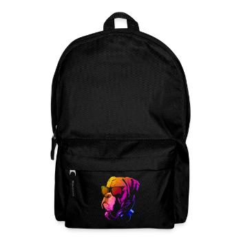 DJ Bulldog rot - Rucksack - Schwarz - Vorne
