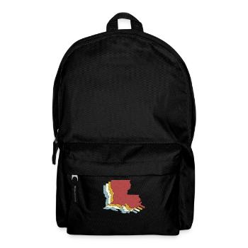 État des États-Unis - Carte vintage Louisiane - Sac à dos - noir - Devant