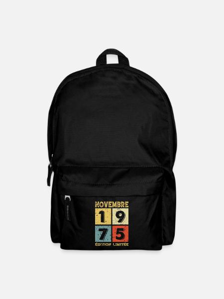Anniversaire Vintage Idée Cadeau Novembre 1975 - Sac à dos - noir