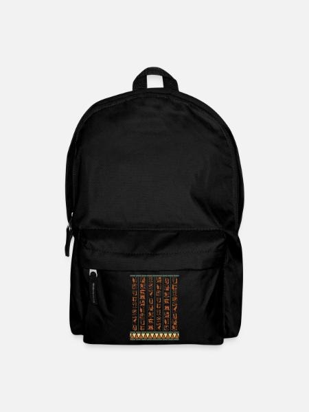 Hieroglyphen Pyramiden Altes Ägypten - Rucksack - Schwarz