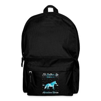 Monter un cheval miniature - Sac à dos - noir - Devant