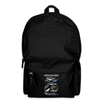 Types of whales Ilustaciones Spanish - Backpack - black - Front