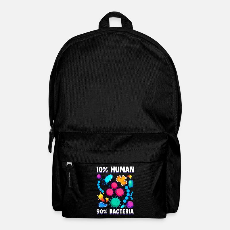 10 Human 90 Bacteria Biology Science - Backpack - black
