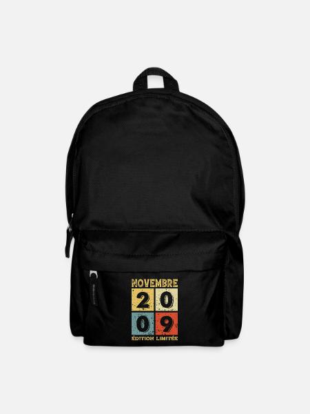 Anniversaire Vintage Idée Cadeau Novembre 2009 - Sac à dos - noir