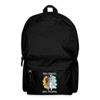 Hund Beagle - Engel und Teufel - Rucksack - Schwarz - Vorne