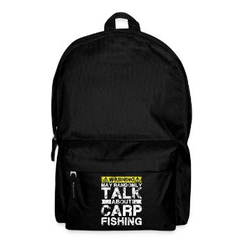 Angeln - Karpfenfisch - Rucksack - Schwarz - Vorne