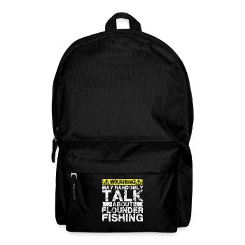 Fishing - Flounder fish - Backpack - black - Front
