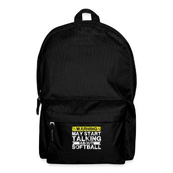Über Softball Sprechen - Rucksack - Schwarz - Vorne
