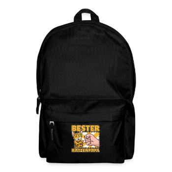 Katze Katzenpapa - Rucksack - Schwarz - Vorne