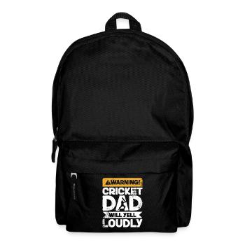 Warnung Schreien - Cricket Dad - Rucksack - Schwarz - Vorne