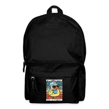 Ente Kaffee Sonnenbrille - Rucksack - Schwarz - Vorne