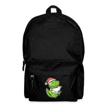 Dinosaurier Weihnachten Schlafen Schlaf - Rucksack - Schwarz - Vorne