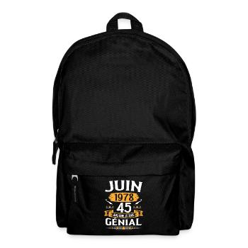 Juin 1978 45 Ans Que Je Suis Génial Anniversaire - Sac à dos - noir - Devant