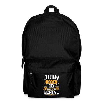 Juin 2004 19 Ans Que Je Suis Génial Anniversaire - Sac à dos - noir - Devant