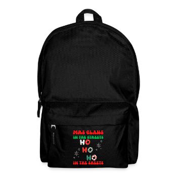 Mme Claus dans les rues Ho Ho Ho Ho Dans les draps, - Sac à dos - noir - Devant