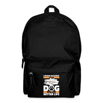 Architekt Architektur Hund - Rucksack - Schwarz - Vorne