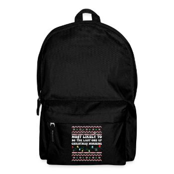 Drôle de chemise de Noël, T-shirt de Noël groovy, moche - Sac à dos - noir - Devant