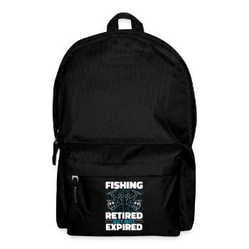 Retired fishing - Backpack - black - Front