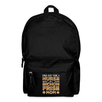 Nurse Dog Mother - Bichon Frise - Backpack - black - Front
