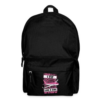 Flight attendant stewardess funny - Backpack - black - Front