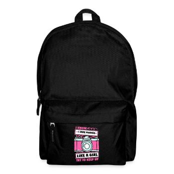 Photographe Photographie Caméra Fille - Sac à dos - noir - Devant