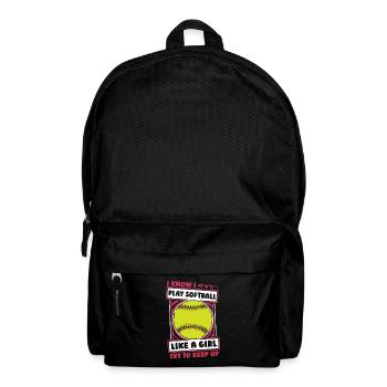 Softball Witzig - Rucksack - Schwarz - Vorne