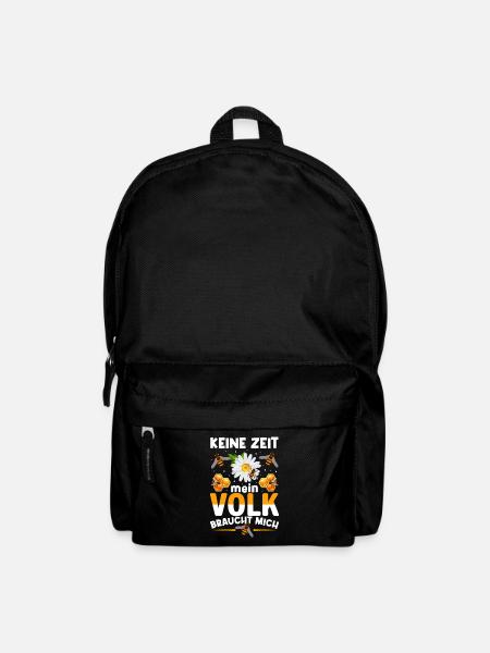 Keine Zeit Mein Volk Braucht Mich - Rucksack - Schwarz